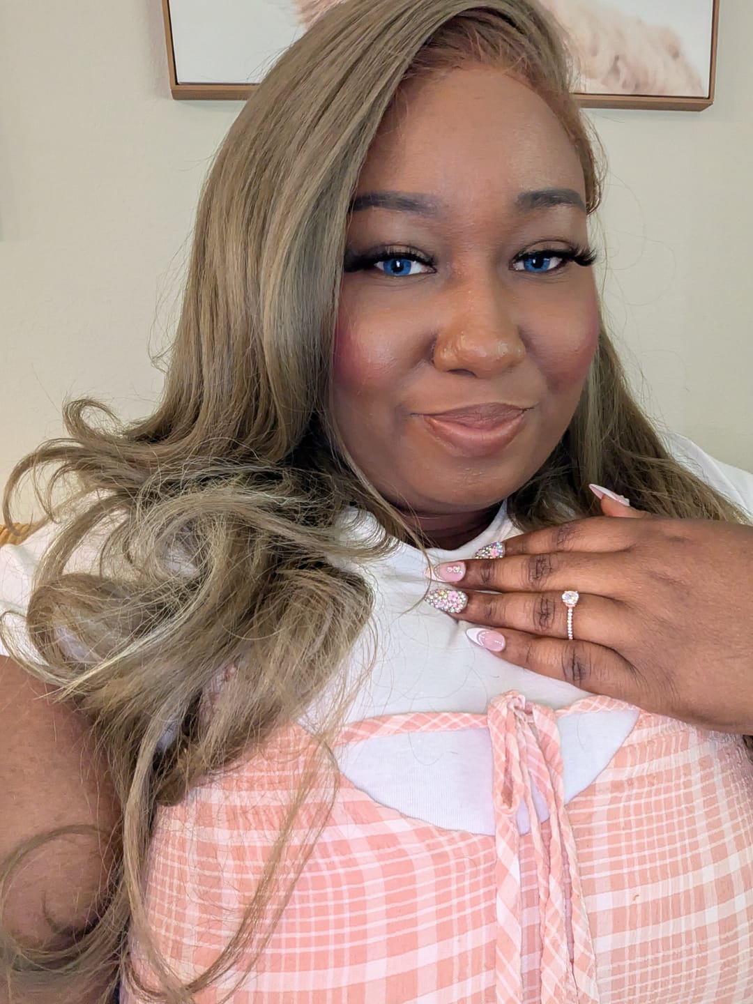 Customer photo review of Sensationnel Bare Lace Glueless Synthetic Extra Transparent Luxe 13X6 Lace Front Wig - 13X6 UNIT 4