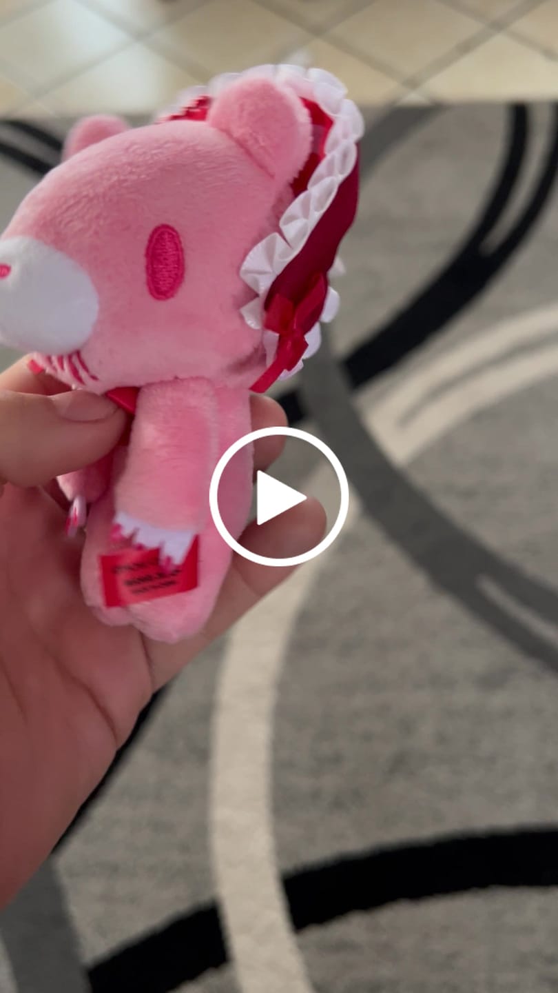 Customer video review of Gloomy Bear Mini Lolita Soft Keychain (Pink)