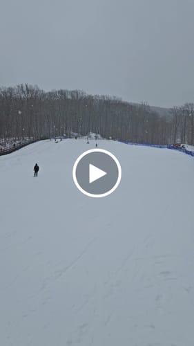 Customer video review of Women's Off White Slim-Fit Stretch Fleece-Lined Ski Bibs