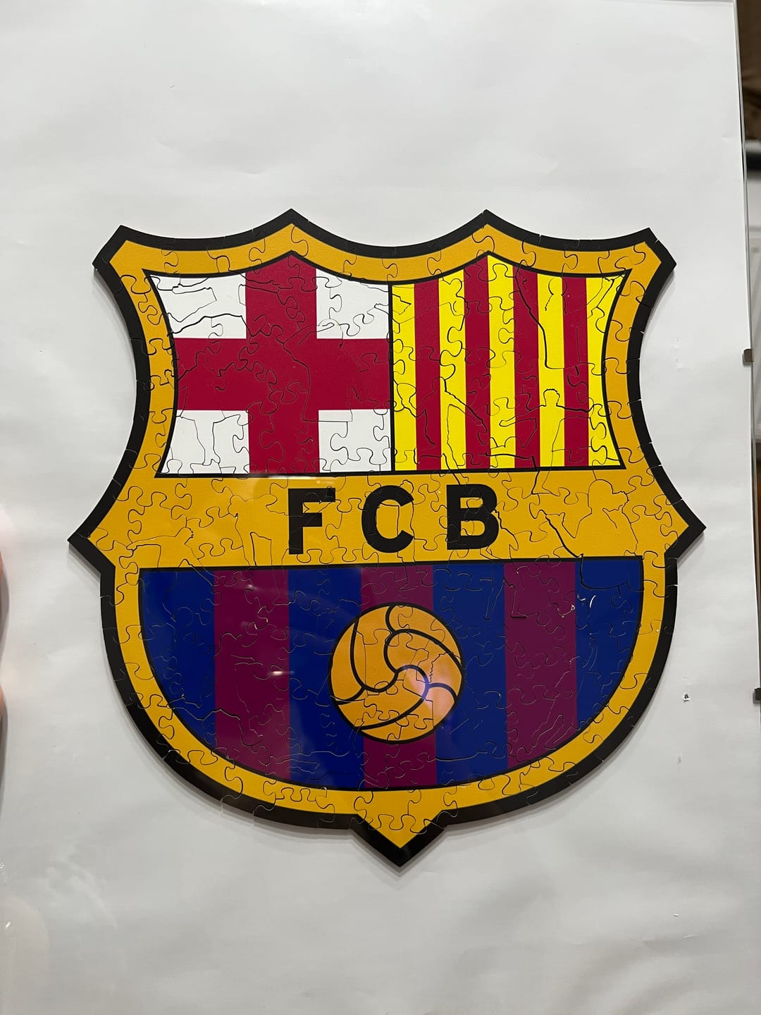 Customer photo review of FC Barcelona® Logo - Wooden Puzzle