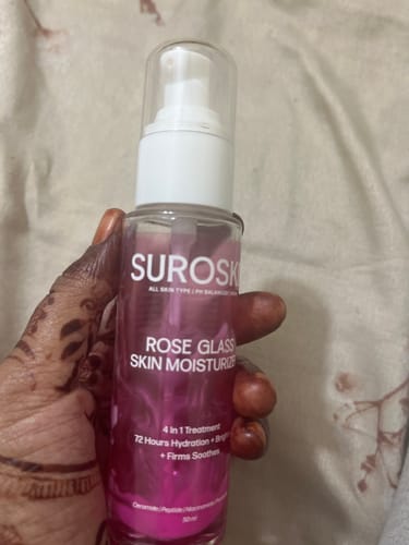 Customer photo review of Rose Glass - Hydration Moisturizer with Copper Peptides & Ceramides