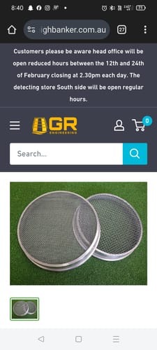 Customer photo review of Gold Sieve Set - 1/4 inch and 1/8 mesh