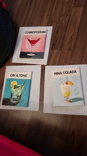 Customer photo review of Malen nach Zahlen - 6 Mini-Gemälde | Cocktail-Set 2.0