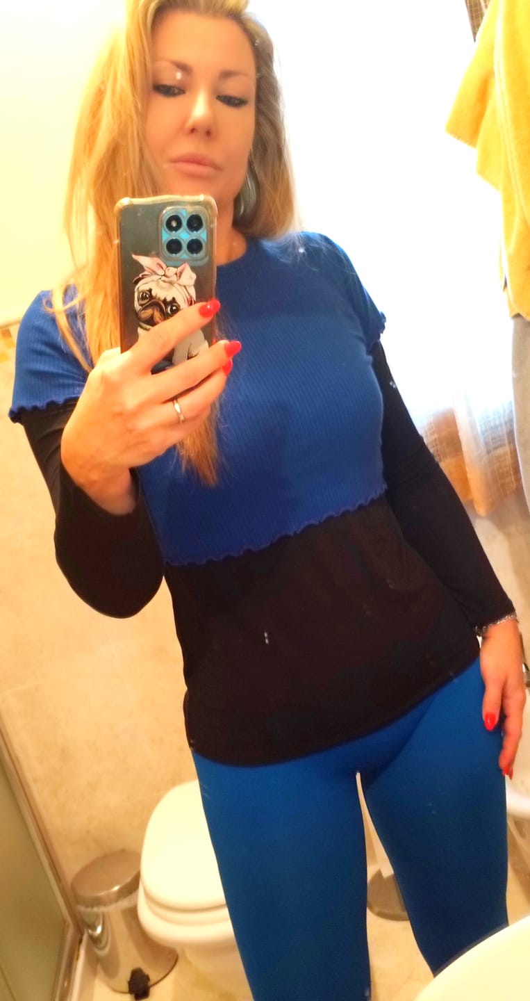 Customer photo review of Leggings Push up Gym Fashion Blu Accidia