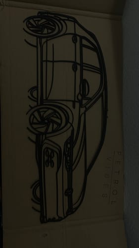 Customer photo review of Your Custom Car Silhouette Metal Wall Art