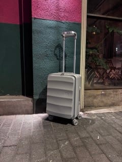 Customer photo review of Bigger Tank Carry-On in Harbor Mist