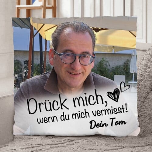 Customer photo review of Wenn du mich vermisst - Paar-Kissen