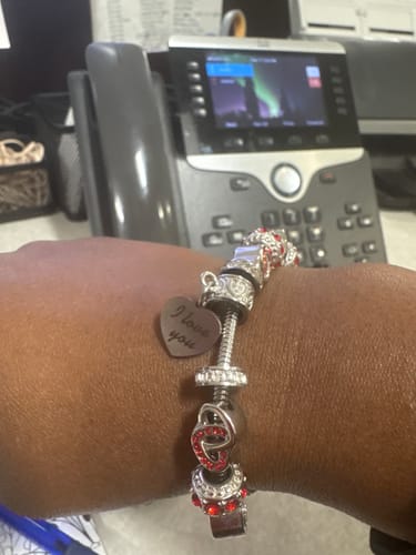 Customer photo review of I Love You Bracelets