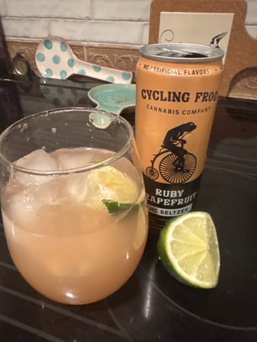 Customer photo review of Ruby Grapefruit THC Seltzer, 6pk