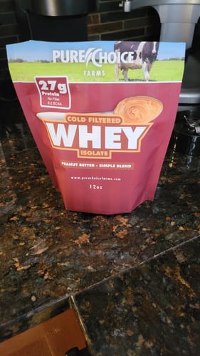 Customer photo review of Whey Protein Isolate Peanut Better