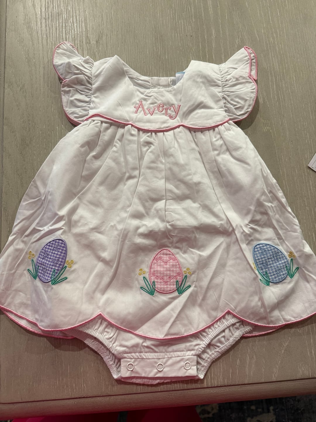 Customer photo review of Precious Easter Eggs White Amelia Skirt Bubble