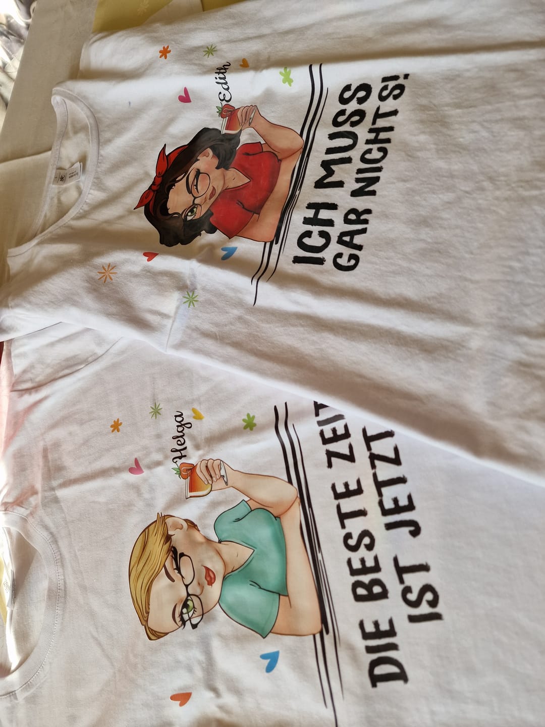 Customer photo review of Ich muss nichts - Personalisiertes T-Shirt zur Rente