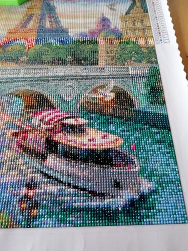 Customer photo review of 5D Diamond Painting AB Steine Blick auf Eiffelturm