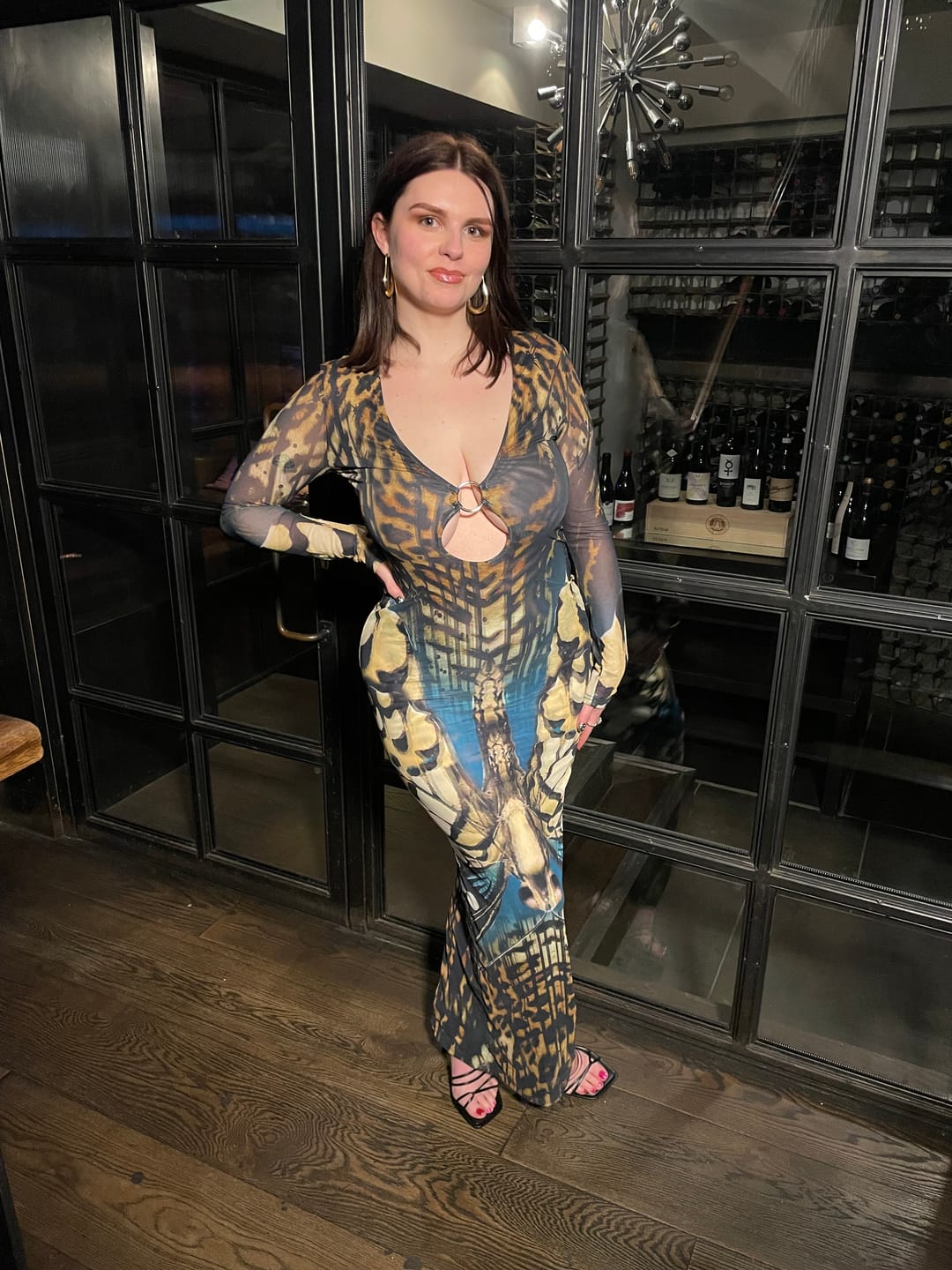 Customer photo review of Nakai Ring Cutout Maxi Dress