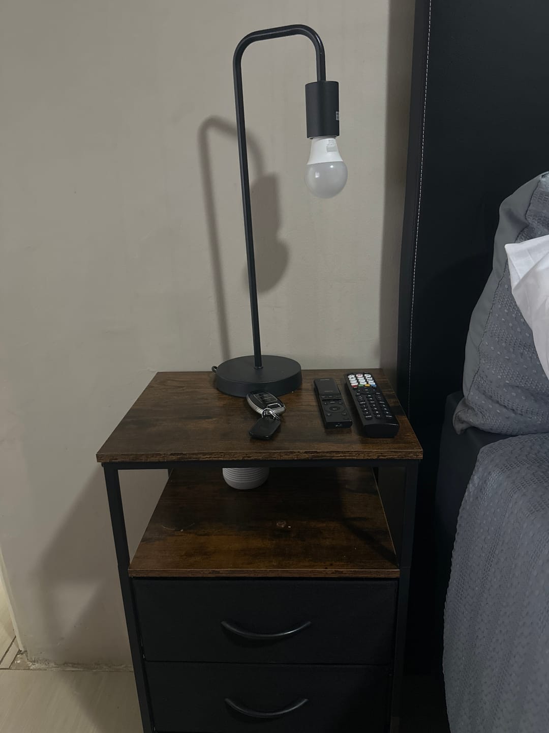 Customer photo review of Chelsey Table Lamp | Black, Satin or White