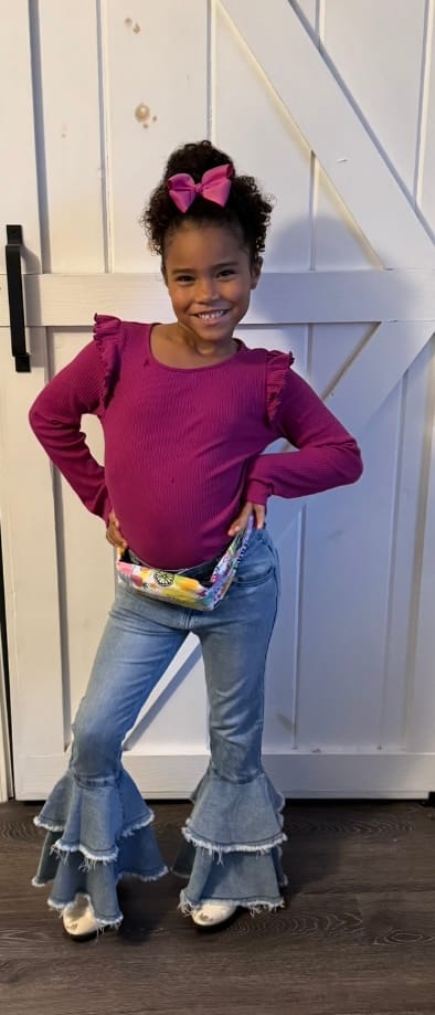 Customer photo review of Kids Pocketed Belt - Cotton Candy