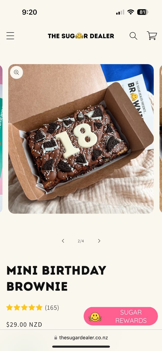 Customer photo review of Mini birthday brownie