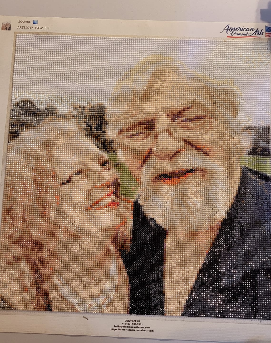Customer photo review of Custom Diamond Painting Kits for Adults DIY 5D - Photo Diamond Art Shipped from USA
