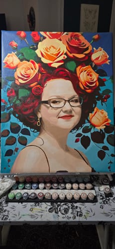 Customer photo review of "Velvet Blossom" Paint by Numbers Kit