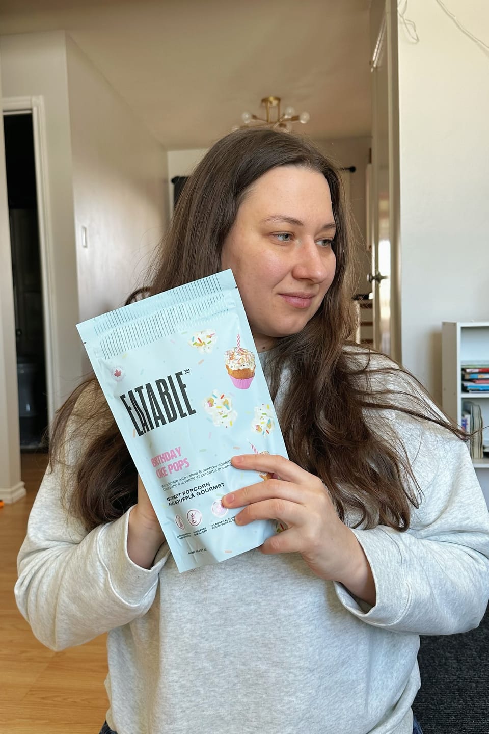 Customer photo review of Birthday Cake Pops (3.8oz) - White Chocolate Kettle Corn