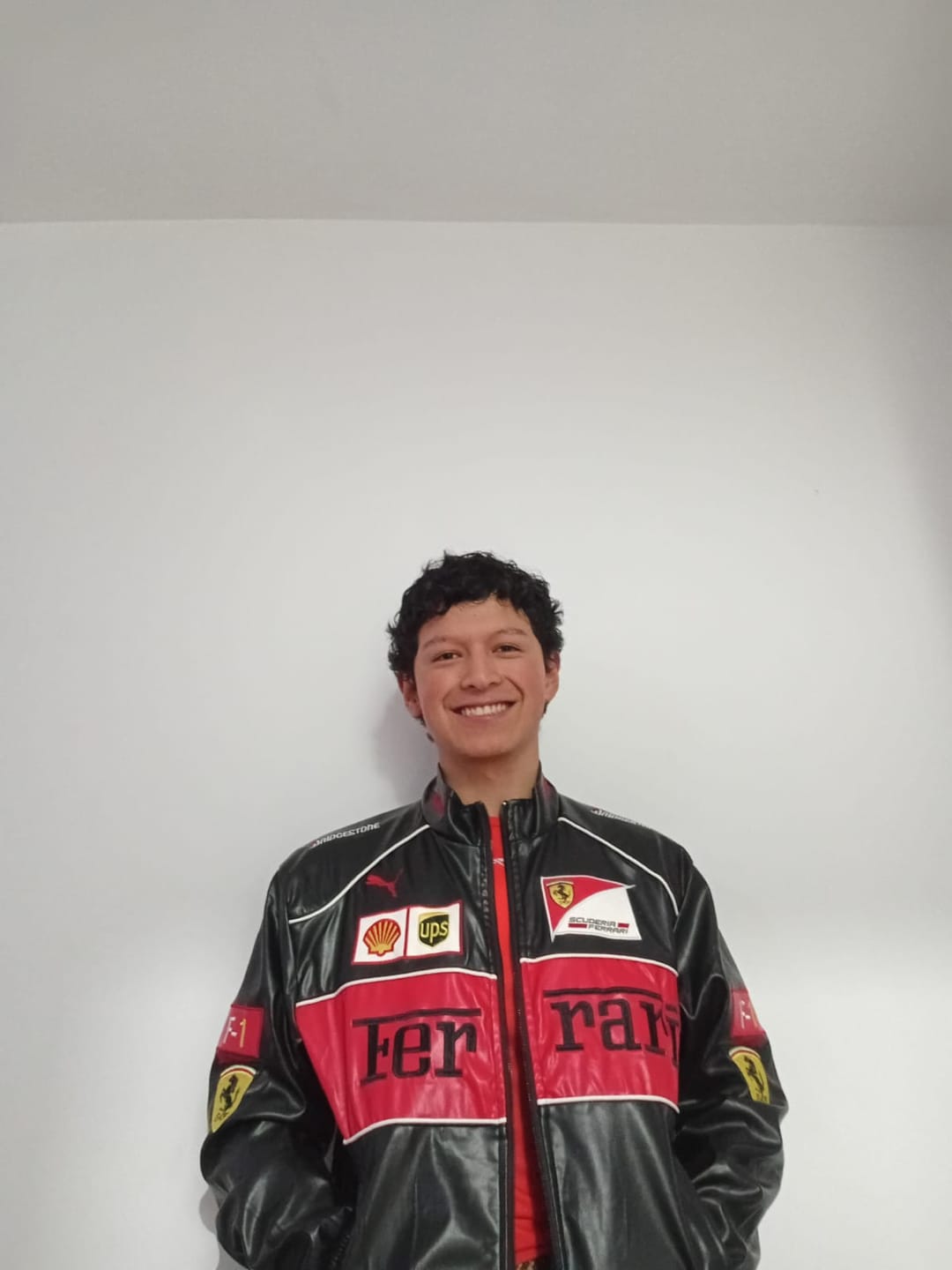Customer photo review of Ferrari Red Vegan Leather Jacket