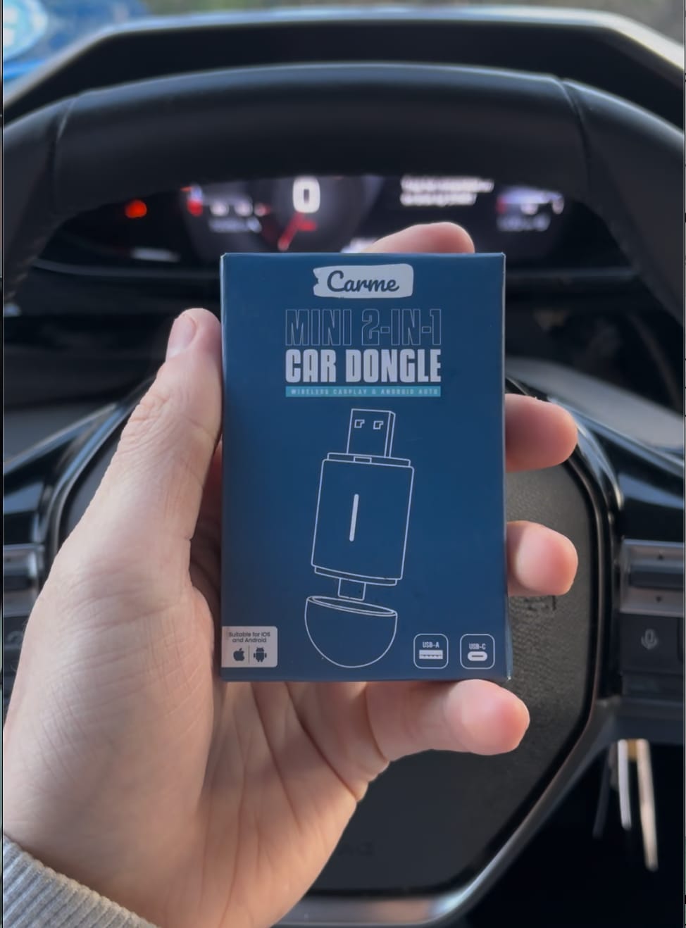 Customer photo review of Mini 2-in-1 Car Dongle