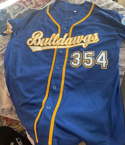 Customer photo review of Custom Aqua Pink-White Gradient Stripe Fashion Authentic Baseball Jersey