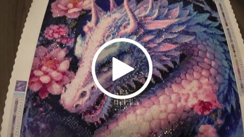 Customer video review of 5D Diamond Painting AB Steine Dragon