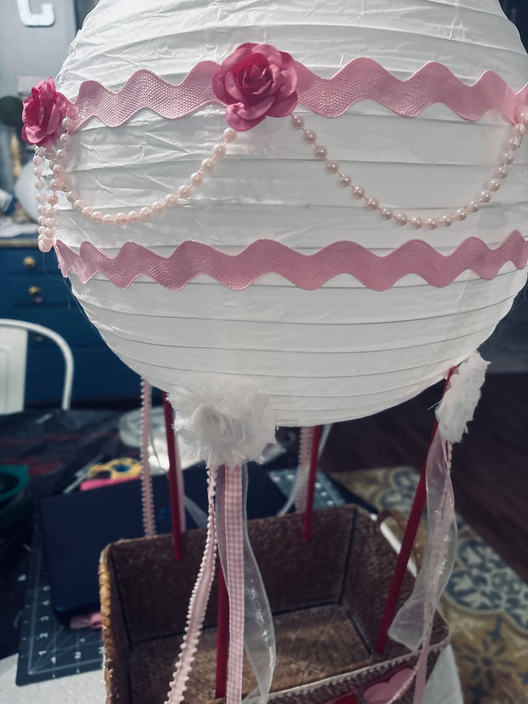 Customer photo review of 16 Inch White Round Paper Lantern, Parallel Ribbing, Chinese Hanging Wedding & Party Decoration