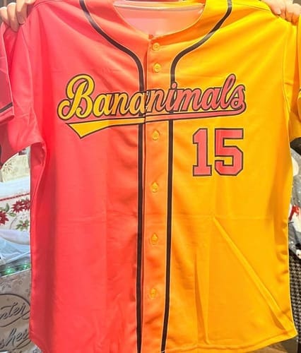 Customer photo review of Custom White Black Stripe Fashion Design Full Button Authentic Baseball Jersey