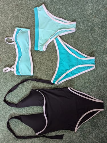 Customer photo review of MYSTERY-BAG 4 Luxury Swimwear Pieces