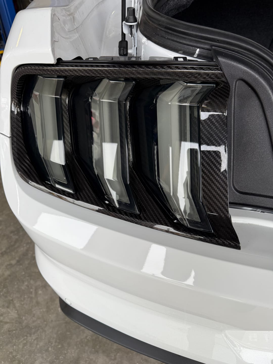 Customer photo review of Mustang 2015-2023 Exterior Carbon Fiber Taillight Trim Covers
