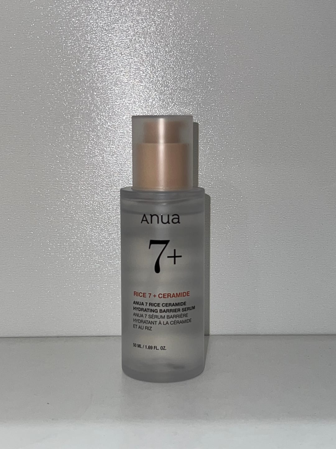 Customer photo review of Serums mirdzuma piešķiršanai ar rīsiem Anua Rice 7 Ceramide Hydrating Barrier Serum