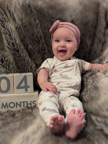 Customer photo review of Short Sleeve Bamboo Romper