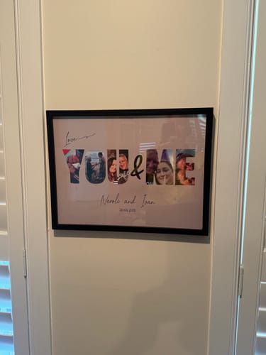 Customer photo review of You & Me - Personalised Poster