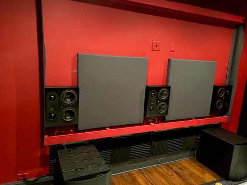 Customer photo review of Theatrus T65S Dual 6.5" Slim On-Wall Speaker