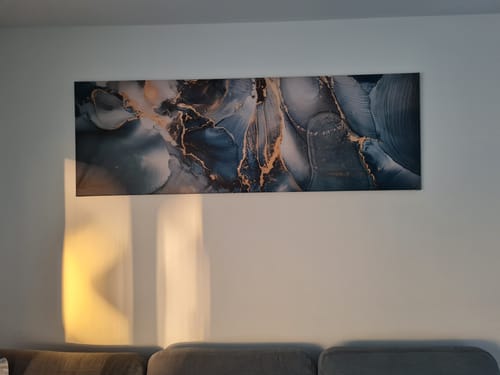Customer photo review of Leinwandbild | Luxury Abstract Fluid Art No. 6 | Panorama
