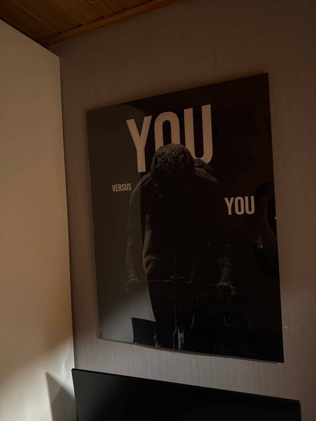 Customer photo review of "You vs. You" Motivationsposter Rennrad