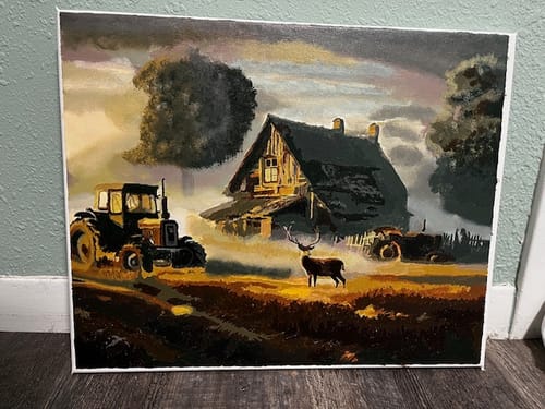 Customer photo review of Paint by Numbers - Deer, tractor