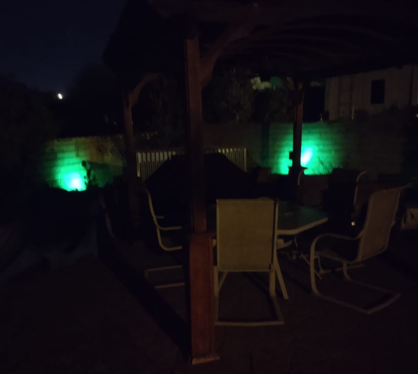 Customer photo review of TSUN RGB LED Outdoor Solar Spotlight 4lamps