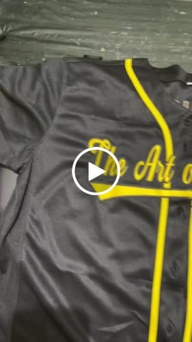 Customer photo review of Custom Cream Navy-Gold Classic Style Authentic Baseball Jersey