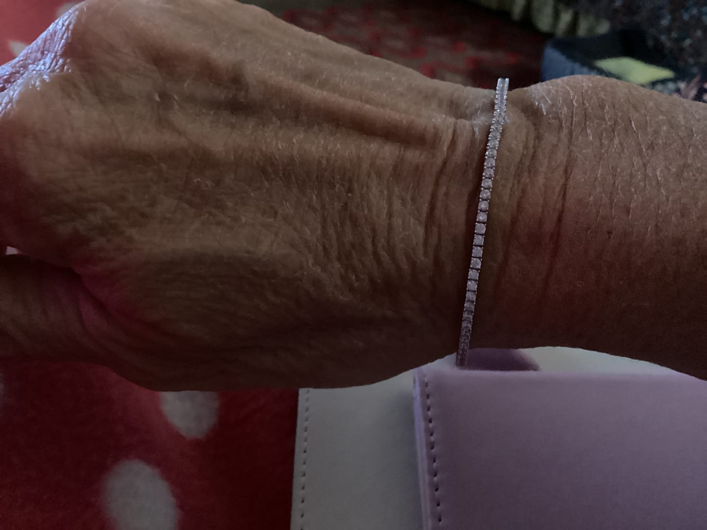 Customer photo review of Flexible CZ Bangle in Sterling Silver