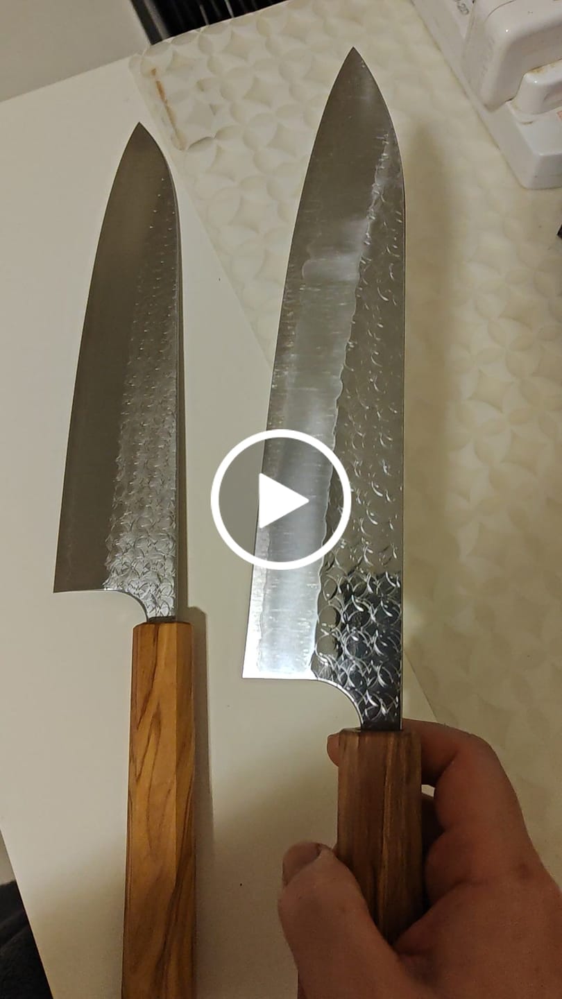 Customer video review of Yoshimi Kato Minamo Gyuto 210 mm