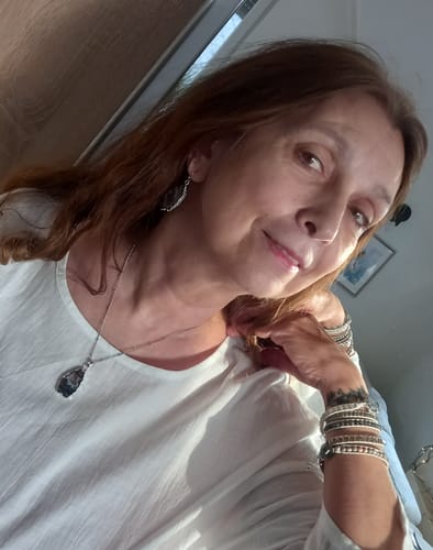 Customer photo review of Natural Jasper Druzy Stone Earrings