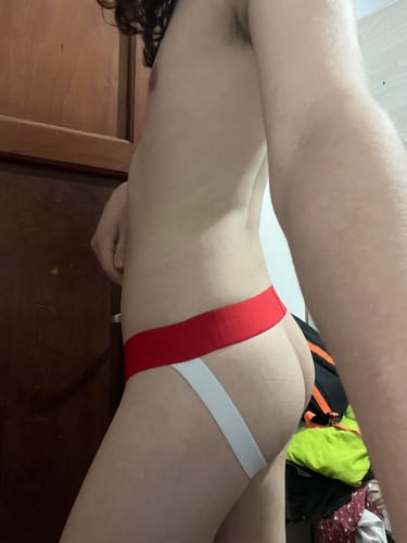 Customer photo review of RED ORIGINAL JOCKSTRAP