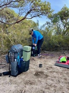 Customer photo review of Mariposa 60 Backpack