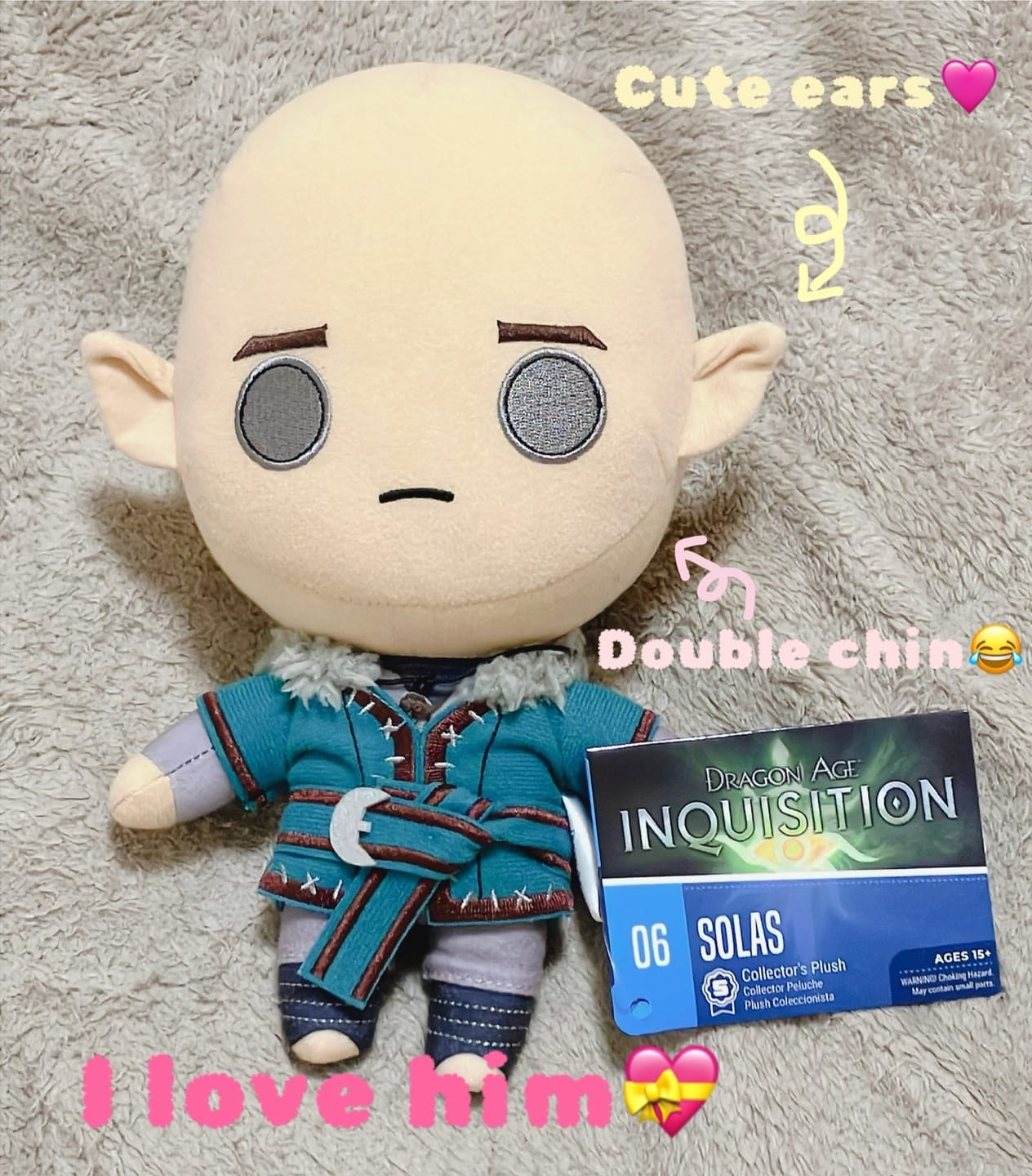 Customer photo review of Dragon Age - Solas Collector's Plush