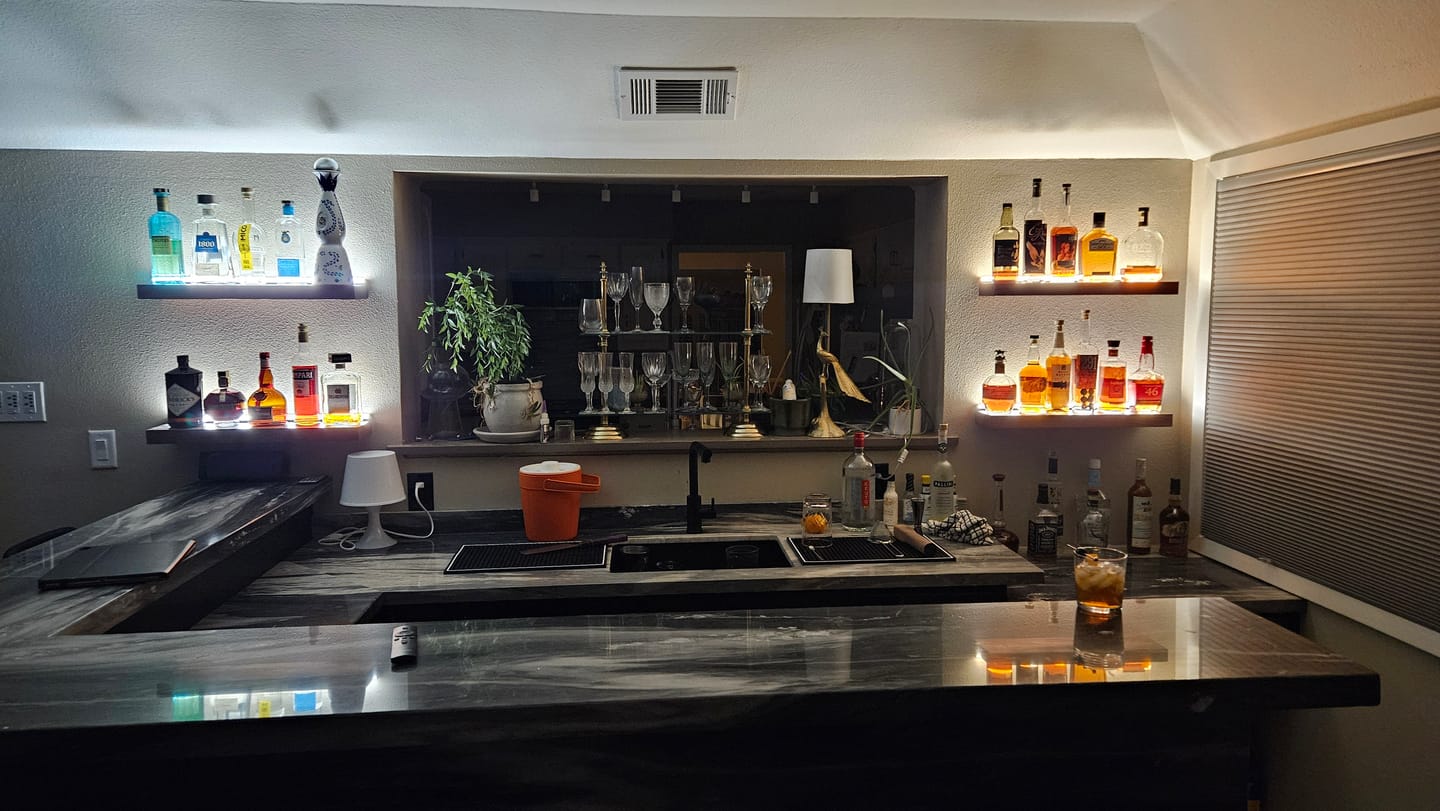 Customer photo review of Walnut Floating Shelves