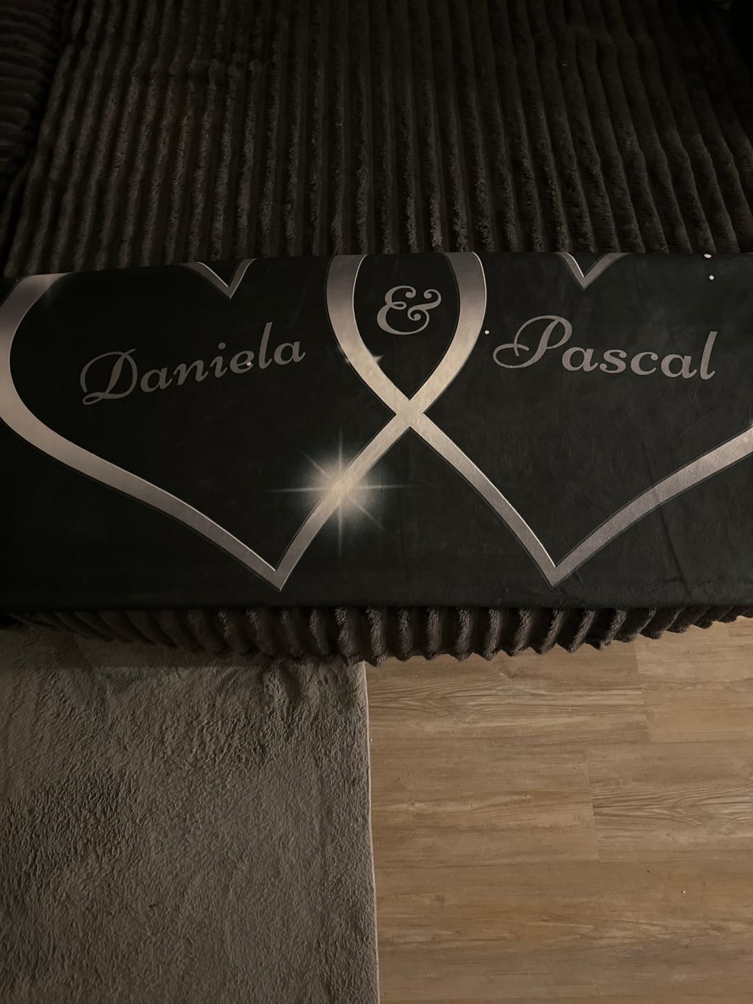Customer photo review of Silberne Herzen - Paar-Decke