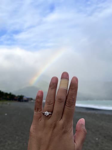 Customer photo review of 1ct Solitaire 6-prong Engagement Ring